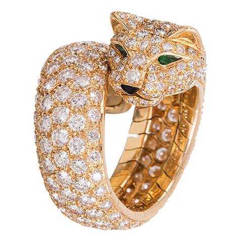 panther ring cartier|cartier panther ring with diamonds.